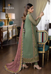 Asim Jofa Embroidered Luxury Chiffon 3 Piece Unstitched